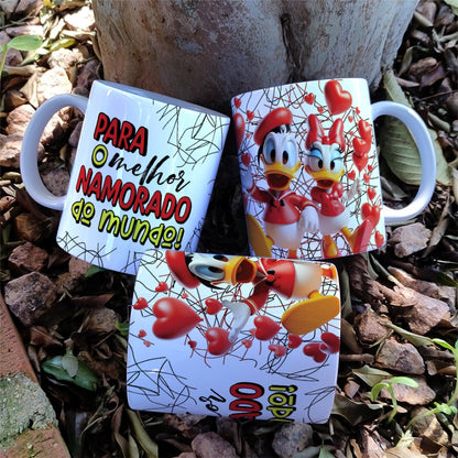 Valentine’s Day Disney-Inspired Couple Mug Sublimation | Mickey Style Love Design