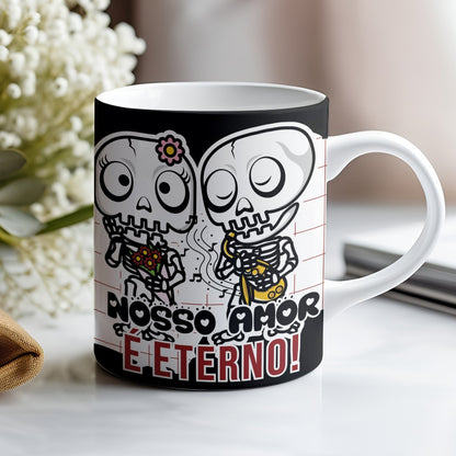 Valentine’s Day Love Skull Mug Sublimation | Romantic Skull Design
