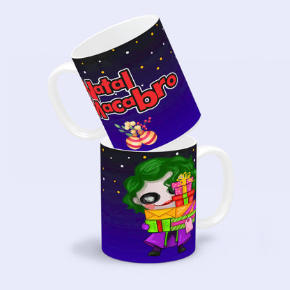 Cute Horror Christmas Mug Sublimation PNG Bundle | Chibi Horror Villains Natal Macabro Coffee Cup Design