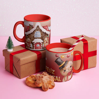 Gingerbread Christmas Mug Sublimation Bundle | Cute Cookie Holiday Mug Wrap PNG