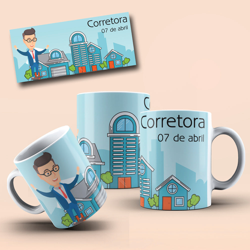 April Professions Mug Sublimation PNG Bundle | Cute Career Coffee Cup Wrap
