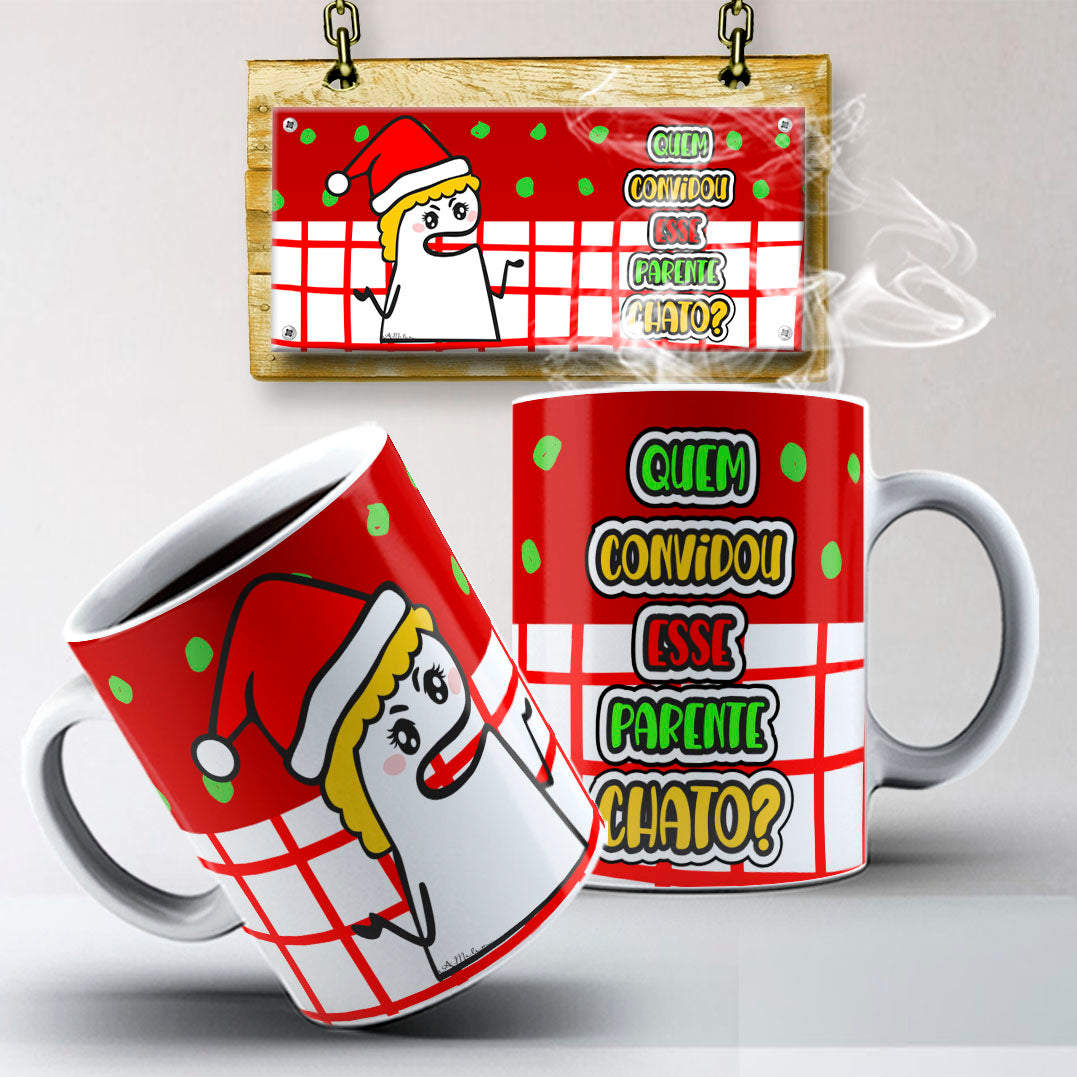 Funny Christmas Flork Mug Sublimation PNG Bundle | Meme Holiday Mug Wrap Template