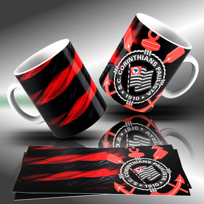 Brazilian Soccer Club Mug Sublimation Designs PNG | Football Fan Coffee Cup Wrap Bundle
