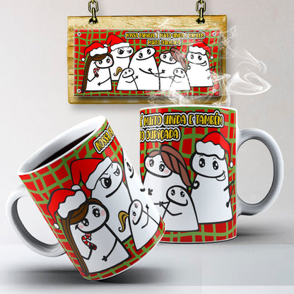Funny Christmas Flork Mug Sublimation PNG Bundle | Meme Holiday Mug Wrap Template