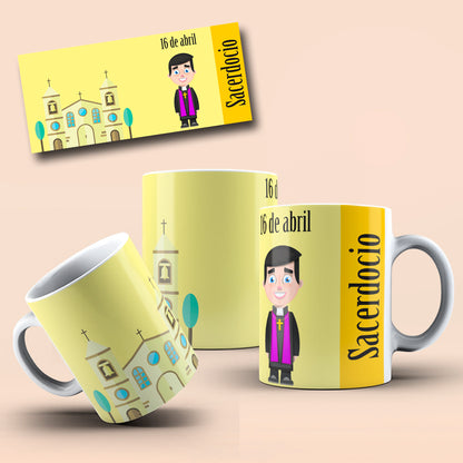 April Professions Mug Sublimation PNG Bundle | Cute Career Coffee Cup Wrap