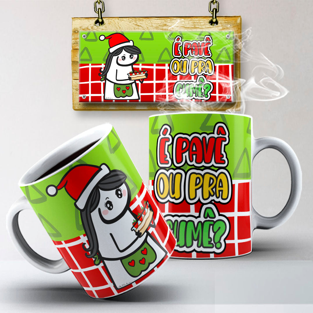 Funny Christmas Flork Mug Sublimation PNG Bundle | Meme Holiday Mug Wrap Template