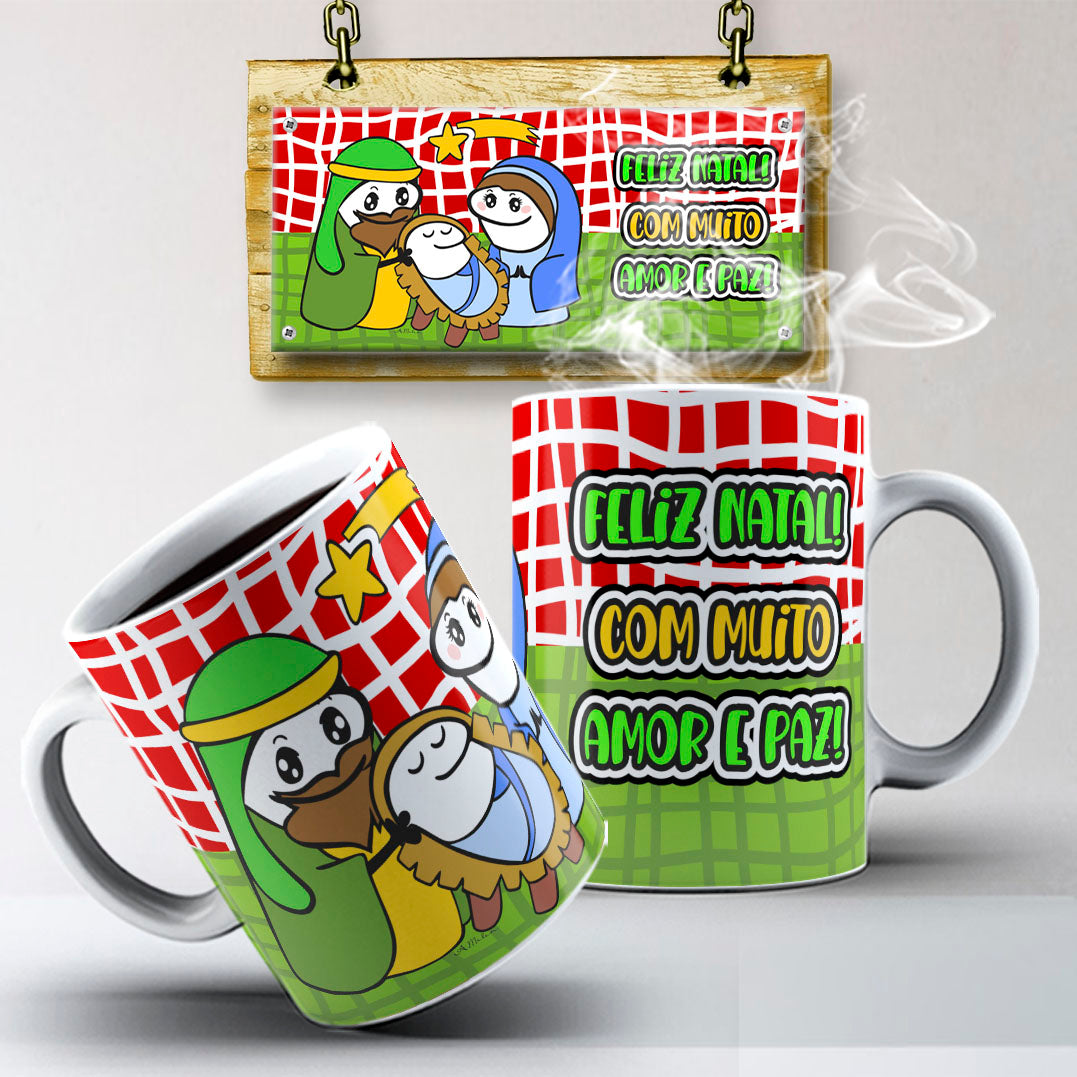 Funny Christmas Flork Mug Sublimation PNG Bundle | Meme Holiday Mug Wrap Template