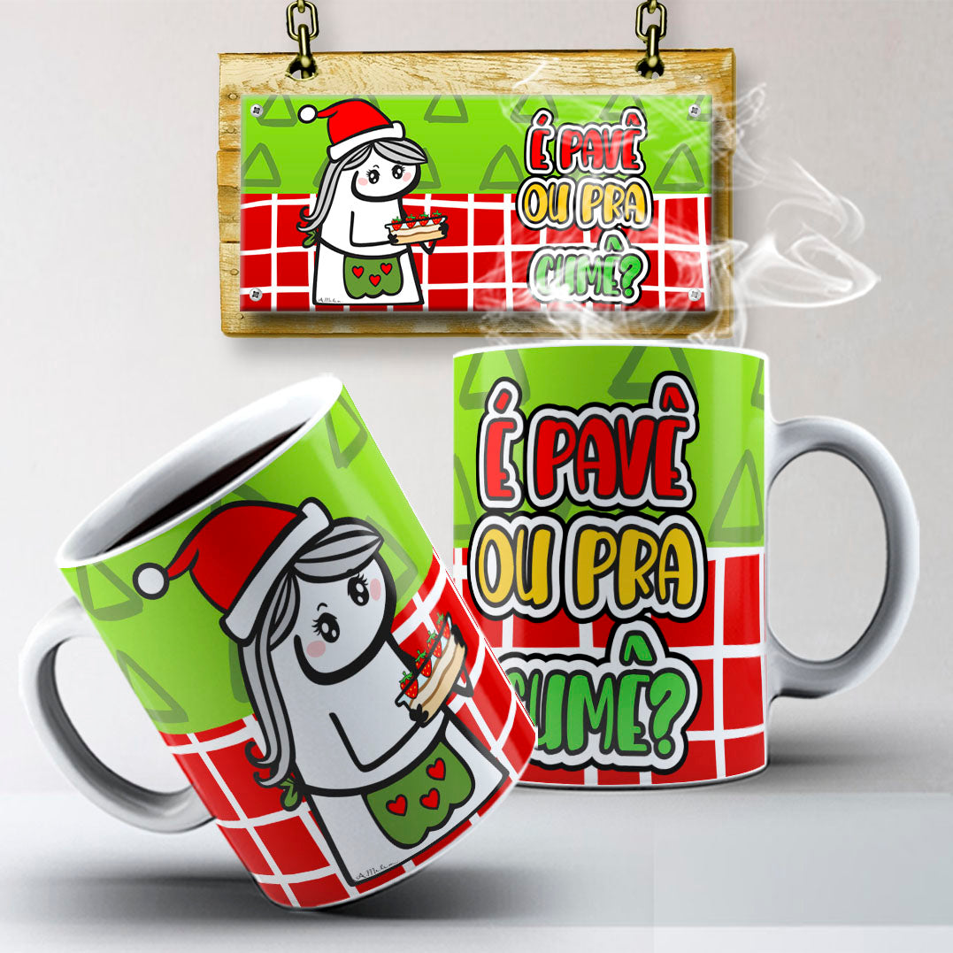 Funny Christmas Flork Mug Sublimation PNG Bundle | Meme Holiday Mug Wrap Template