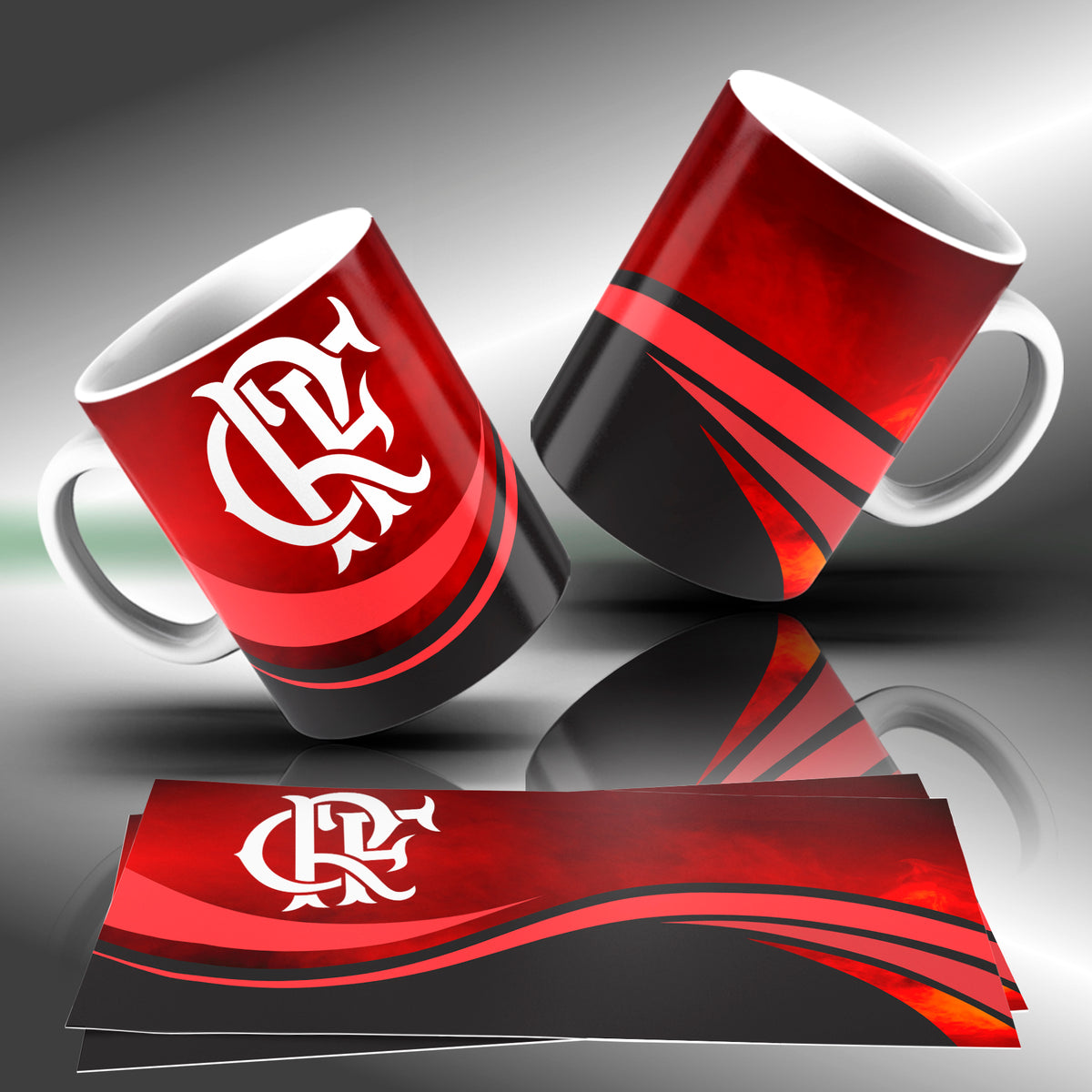 Brazilian Soccer Club Mug Sublimation Designs PNG | Football Fan Coffee Cup Wrap Bundle