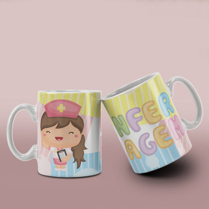 Cute Professions Mug Sublimation PNG Bundle | Chibi Careers Coffee Cup Wrap