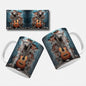  3D Guitar Mug Wrap Design Collection. 3D Guitar Mug Wrap with an acoustic guitar emerging from a crumbling brick wall