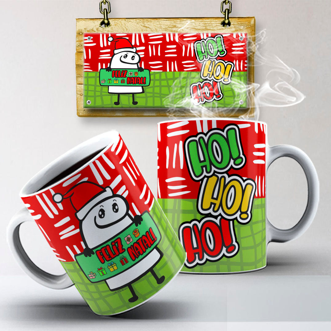 Funny Christmas Flork Mug Sublimation PNG Bundle | Meme Holiday Mug Wrap Template