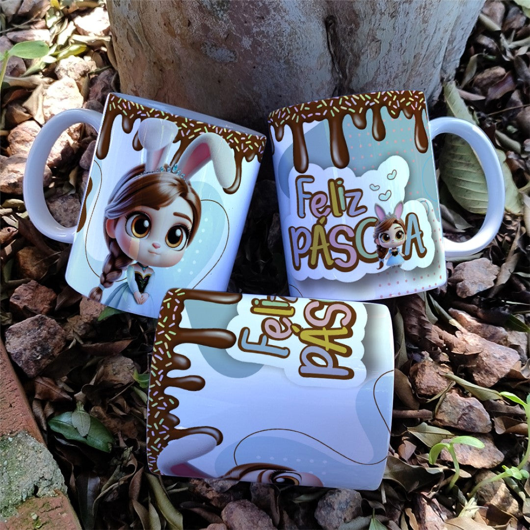 Princess Easter Mug Sublimation Bundle | Cute Royal Easter Designs