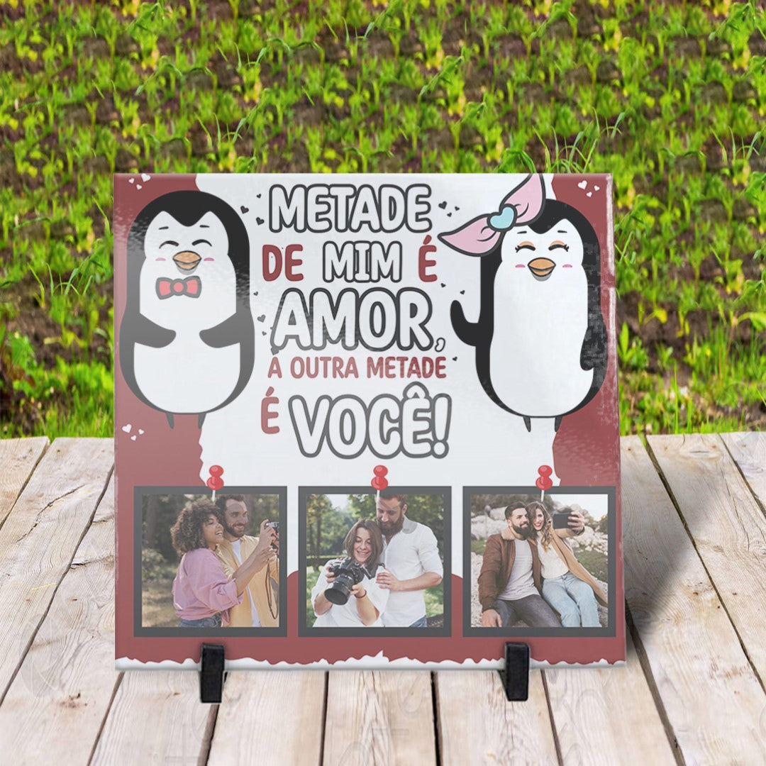 Valentine’s Day Cute Penguin Love Tile Sublimation | Romantic Quote Design
