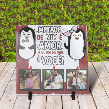 Valentine’s Day Cute Penguin Love Tile Sublimation | Romantic Quote Design
