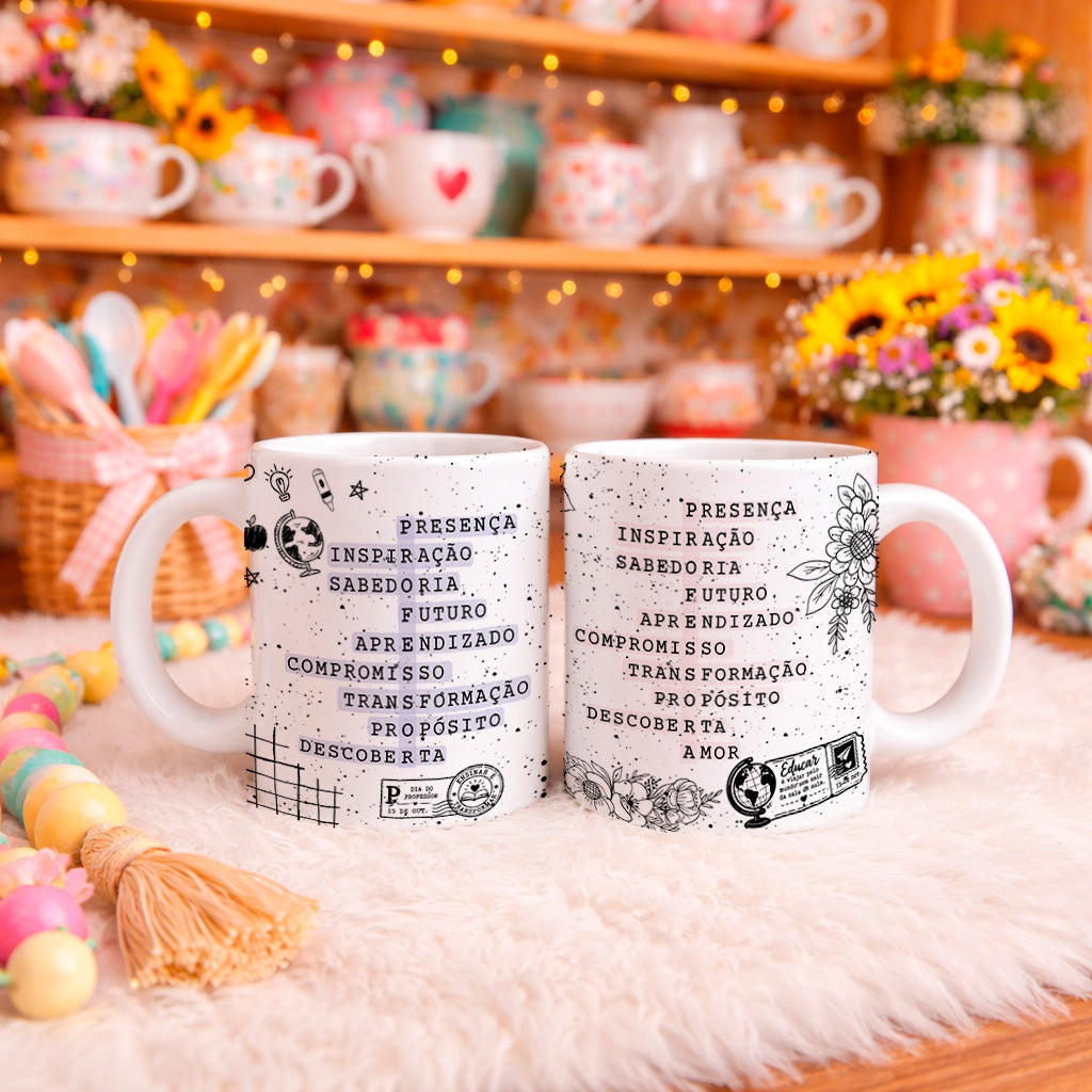 Portuguese Teacher Mug Sublimation Designs PNG Bundle | Teacher Appreciation Mug Wrap PNG 11oz 15oz