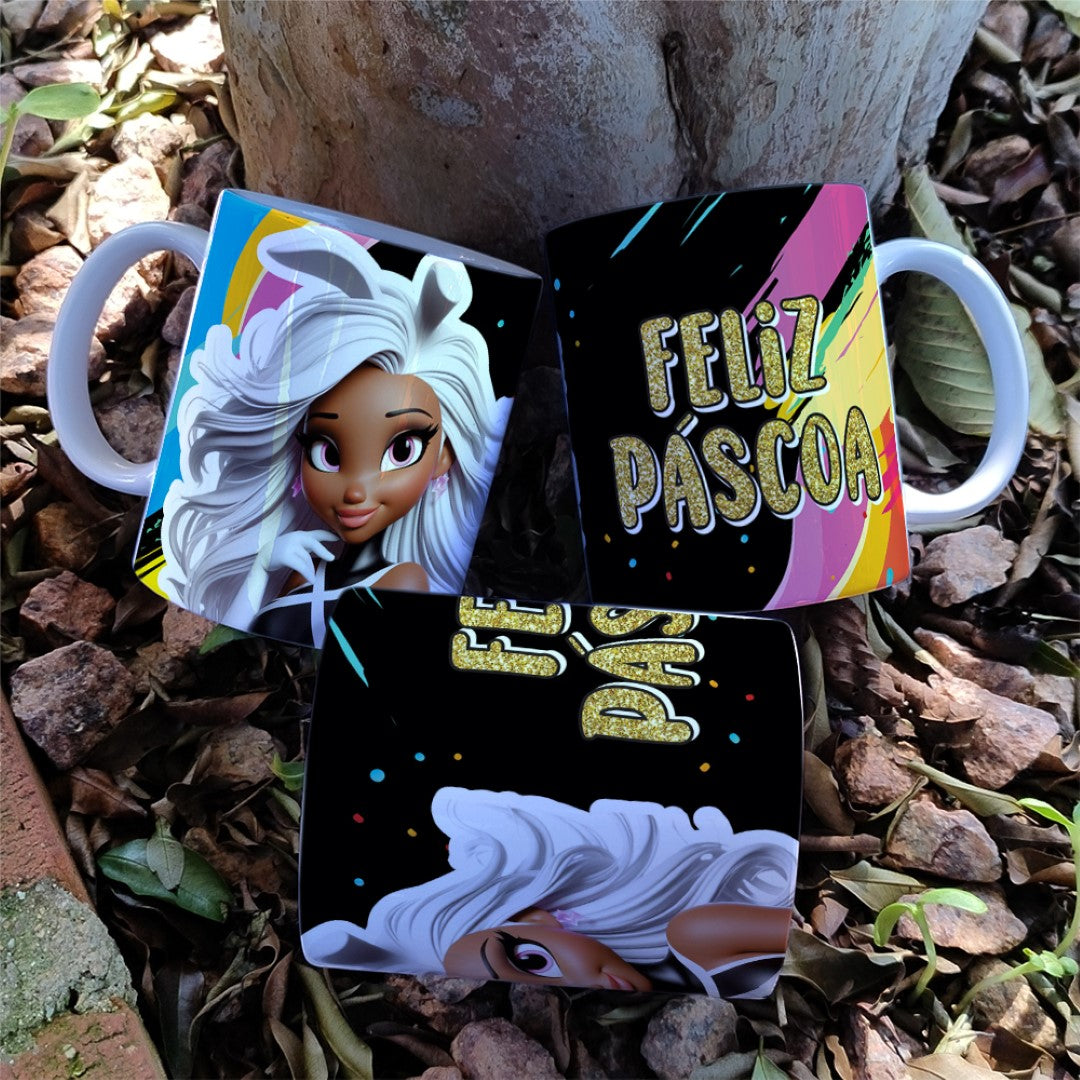 Easter Girls Mug Sublimation Bundle | Cute Female Easter Characters