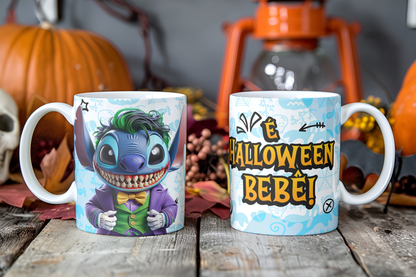Spooky Alien Cosplay Mug Sublimation PNG Bundle | Horror Movie Villain Mug Wrap 11oz 15oz Template