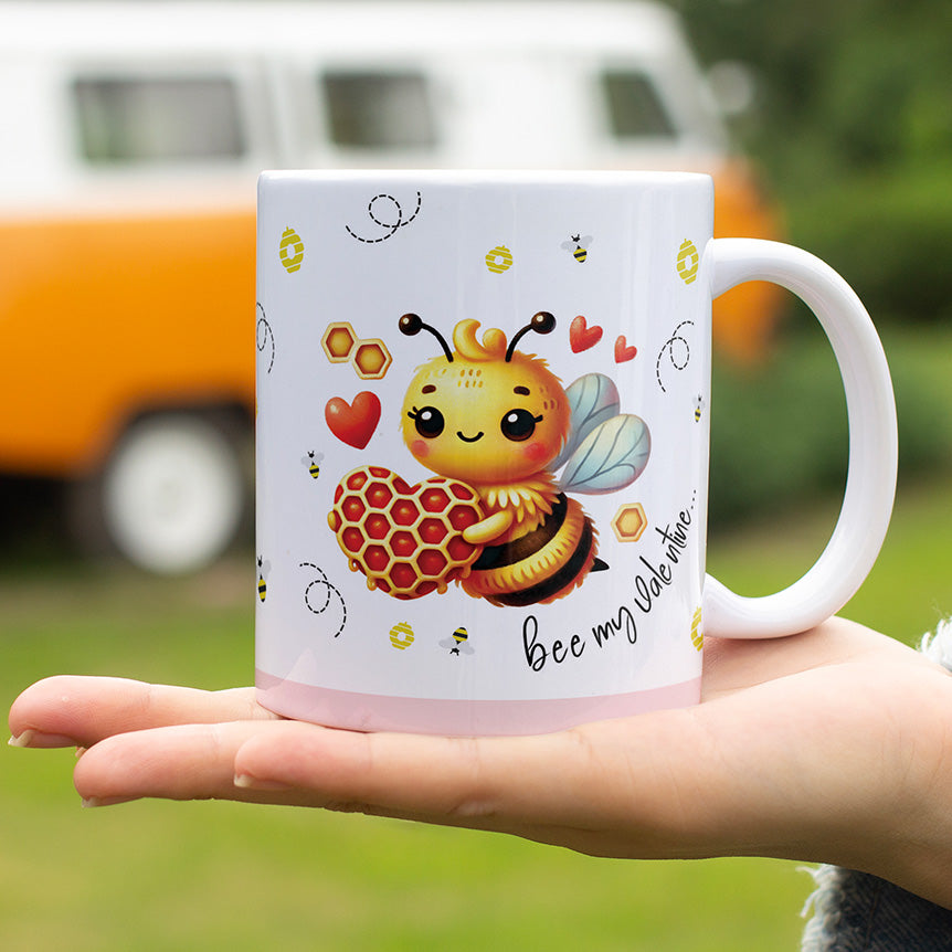 Bee Mine Valentine Mug PNG | Cute Bee Love Quote Design for Sublimation