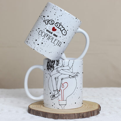 Minimalist Valentine’s Day Couple Mug Sublimation | Simple Love Design