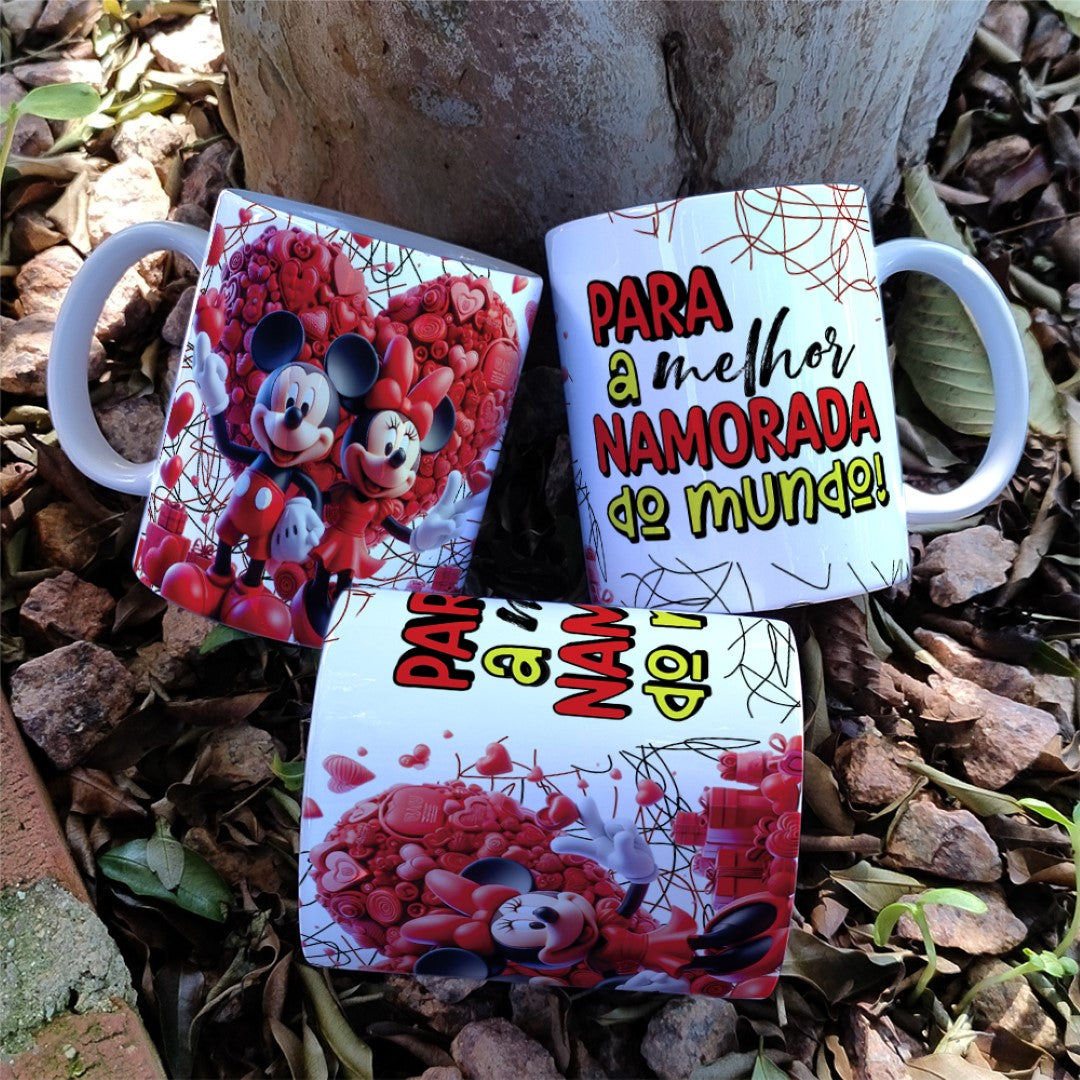 Valentine’s Day Disney-Inspired Couple Mug Sublimation | Mickey Style Love Design
