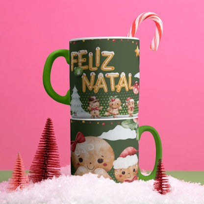 Gingerbread Christmas Mug Sublimation Bundle | Cute Cookie Holiday Mug Wrap PNG