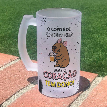 Art Capybara Beer Mug Sublimation Design | Creative Chopp Capybara Art