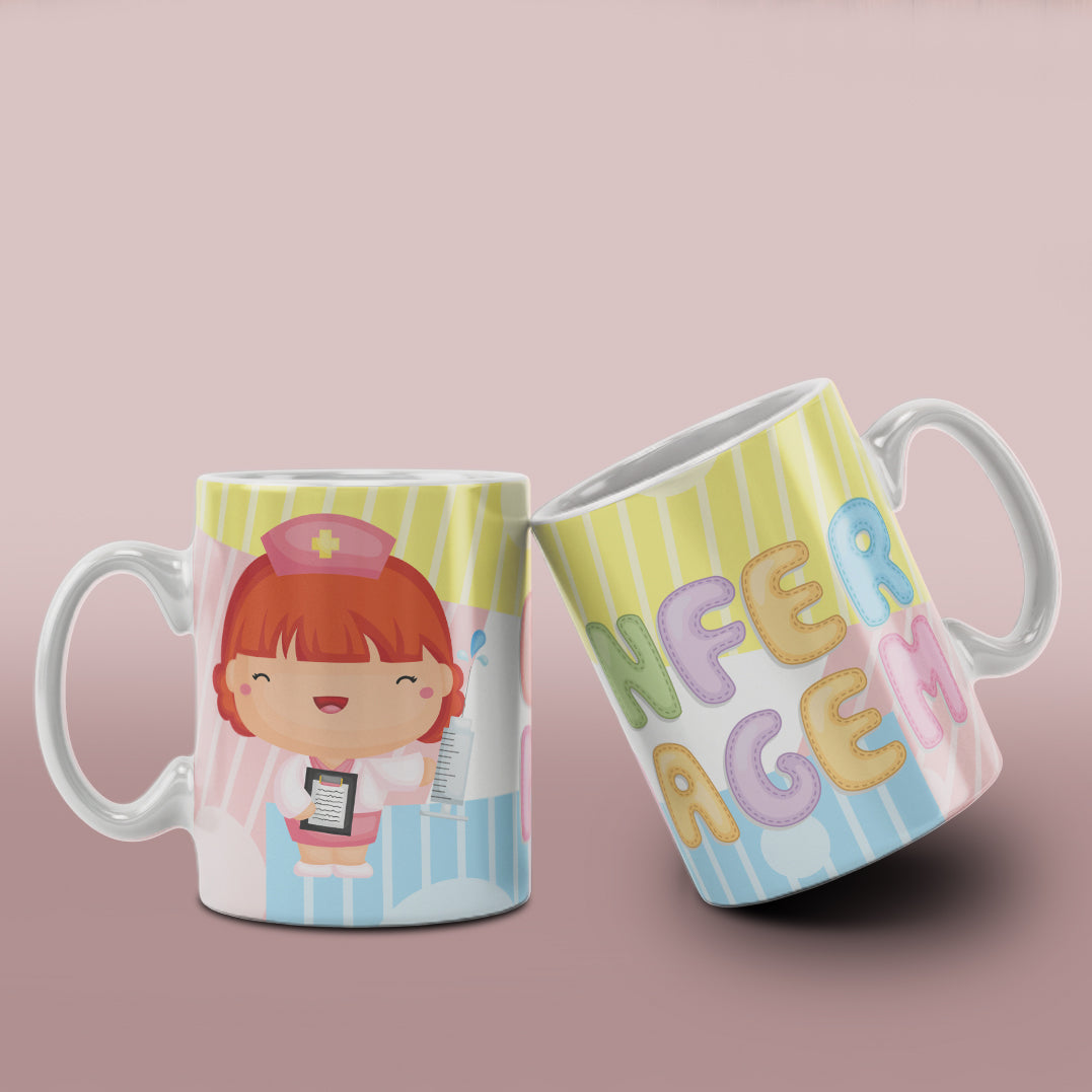 Cute Professions Mug Sublimation PNG Bundle | Chibi Careers Coffee Cup Wrap