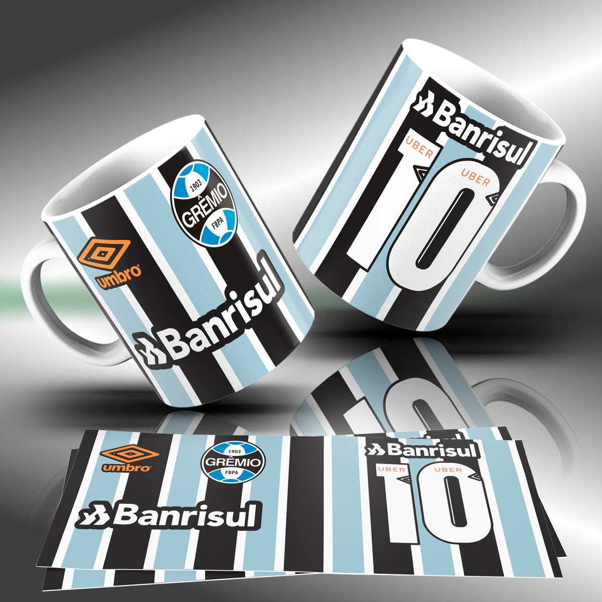 Brazilian Soccer Club Mug Sublimation Designs PNG | Football Fan Coffee Cup Wrap Bundle