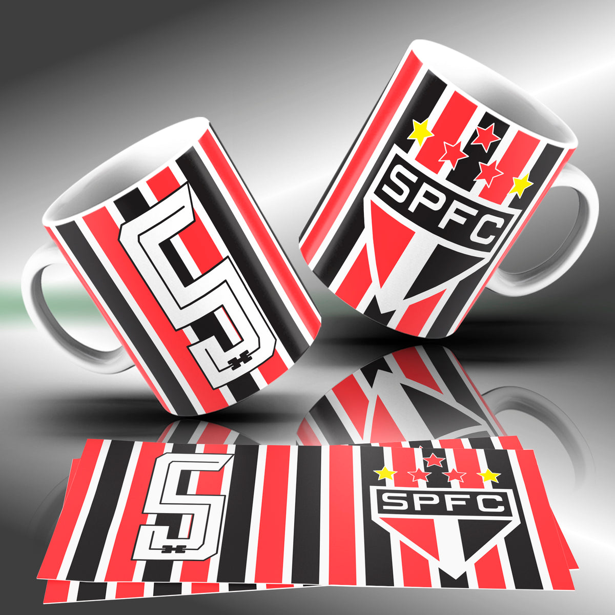 Brazilian Soccer Club Mug Sublimation Designs PNG | Football Fan Coffee Cup Wrap Bundle