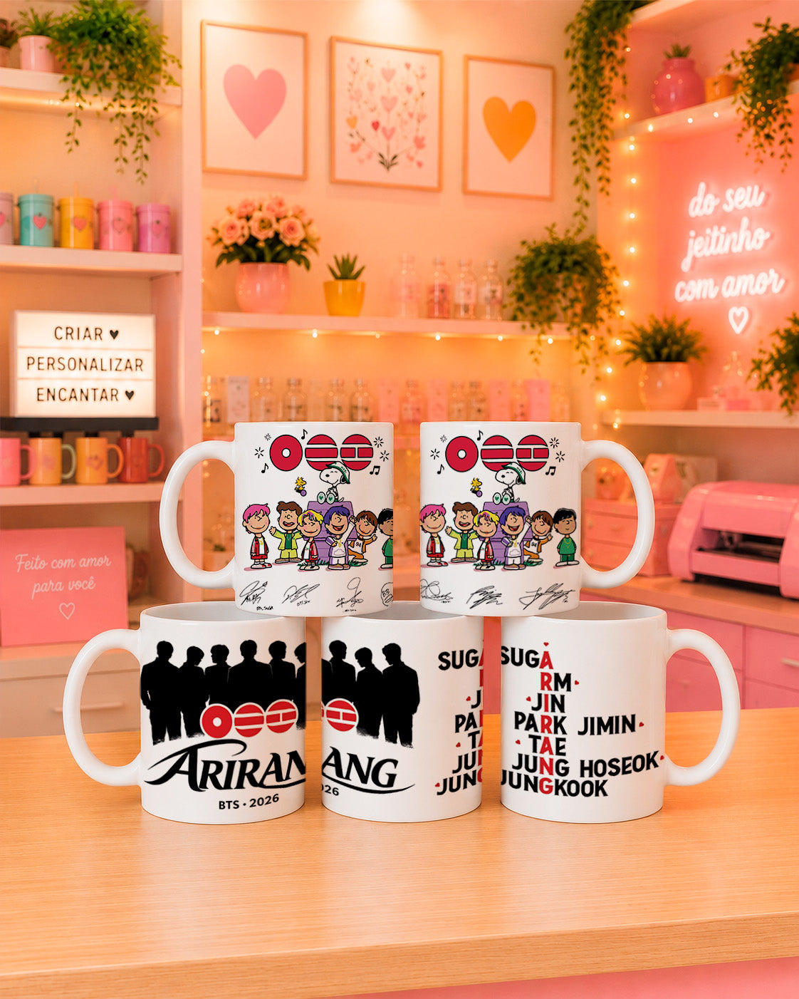 BTS Mug Wrap PNG Bundle | K-pop ARMY Gift Mug Sublimation PNG
