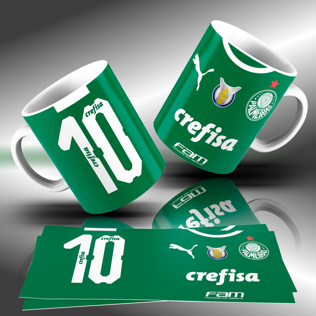 Brazilian Soccer Club Mug Sublimation Designs PNG | Football Fan Coffee Cup Wrap Bundle
