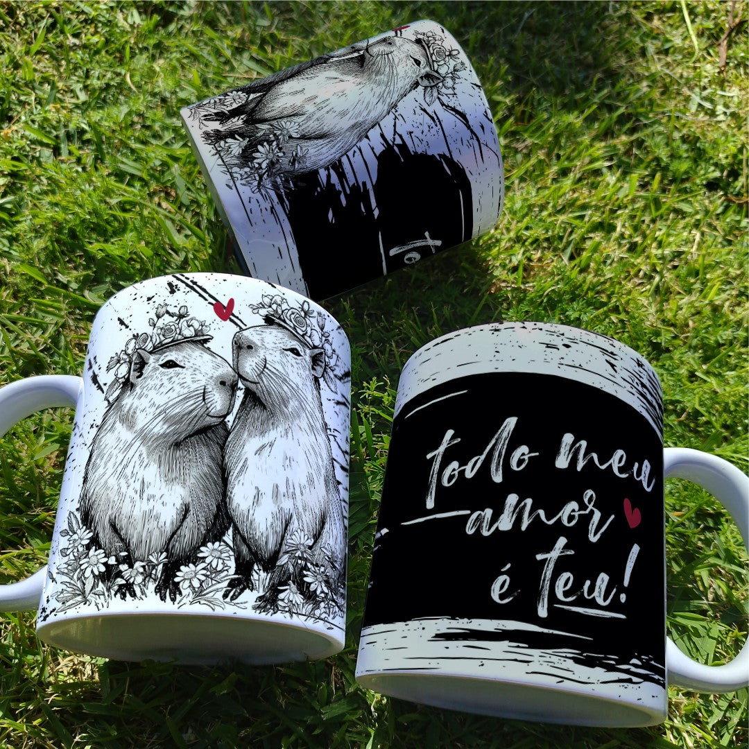 Valentine’s Day Capybara Mug Sublimation | Cute Capybara Love Design
