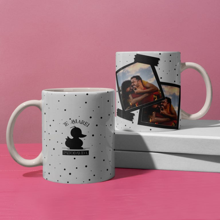 Minimalist Valentine’s Day Photo Mug Sublimation | Editable Couple Design