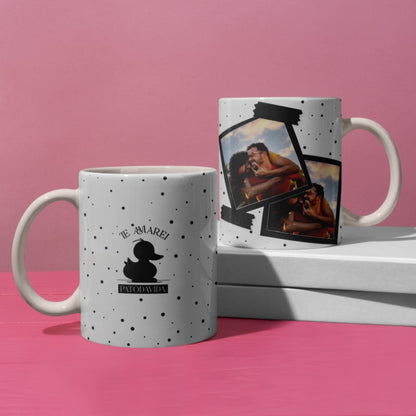 Minimalist Valentine’s Day Photo Mug Sublimation | Editable Couple Design