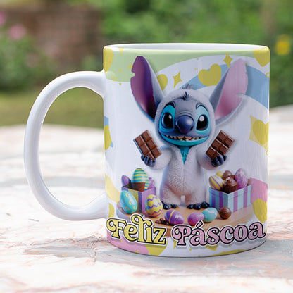 Stitch 3D Easter Mug PNG Bundle | Cute Easter 3D Mug Designs for Sublimation