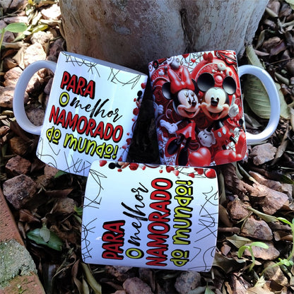 Valentine’s Day Disney-Inspired Couple Mug Sublimation | Mickey Style Love Design