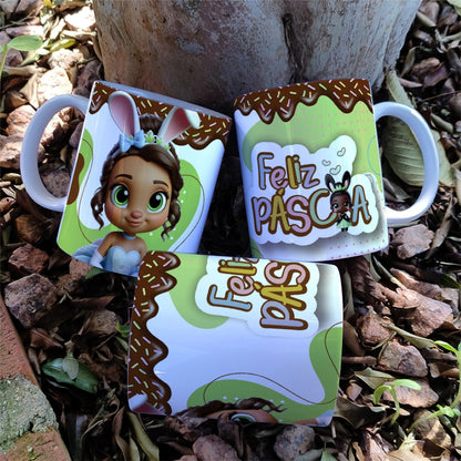 Princess Easter Mug Sublimation Bundle | Cute Royal Easter Designs