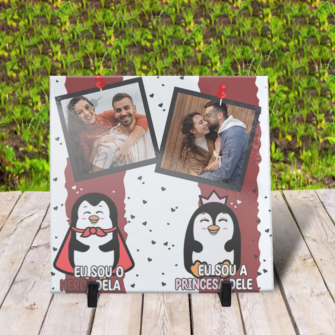 Valentine’s Day Cute Penguin Love Tile Sublimation | Romantic Quote Design