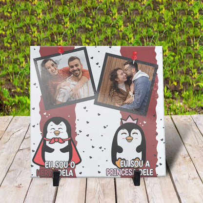 Valentine’s Day Cute Penguin Love Tile Sublimation | Romantic Quote Design