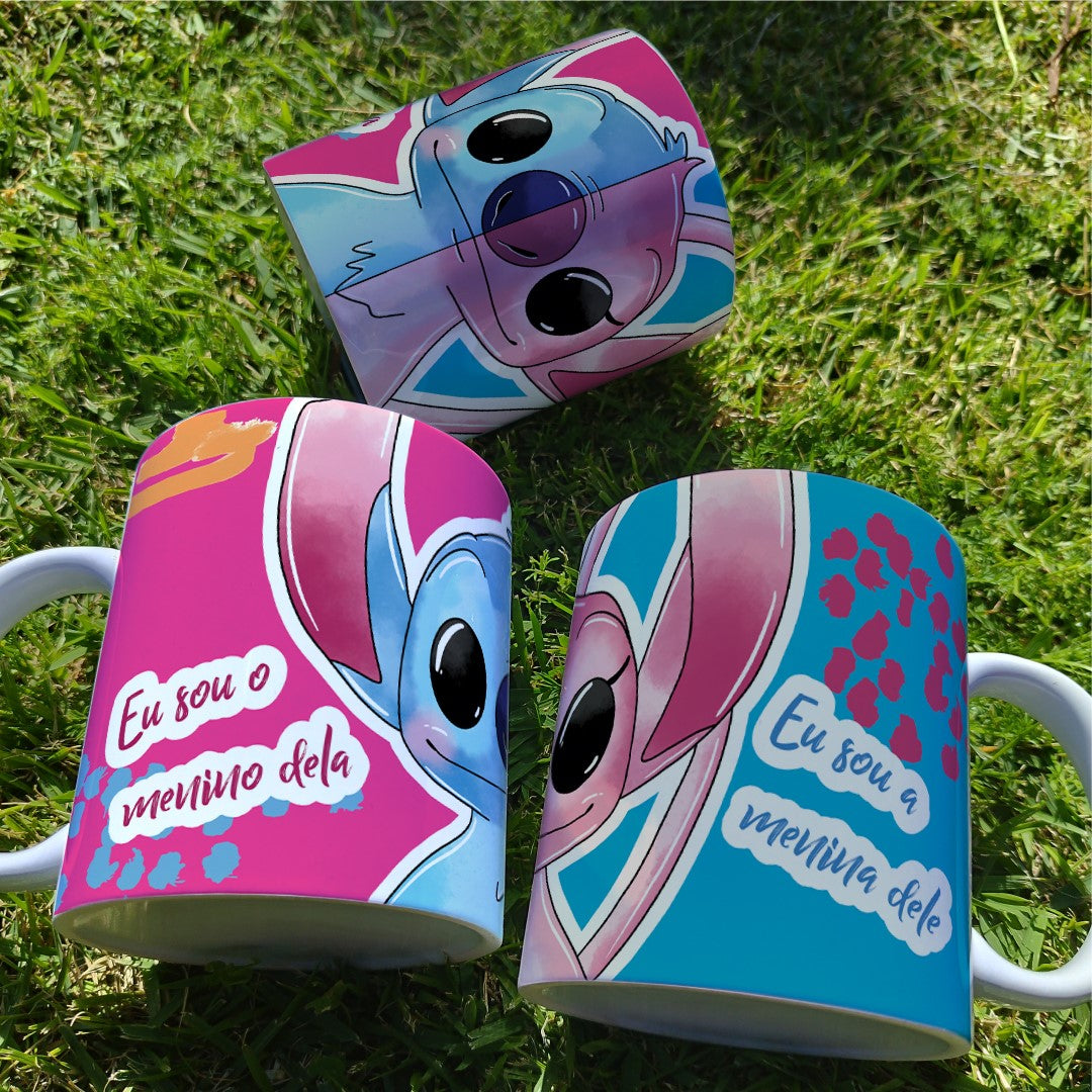 Valentine’s Day Stitch & Angel Inspired Mug Sublimation 