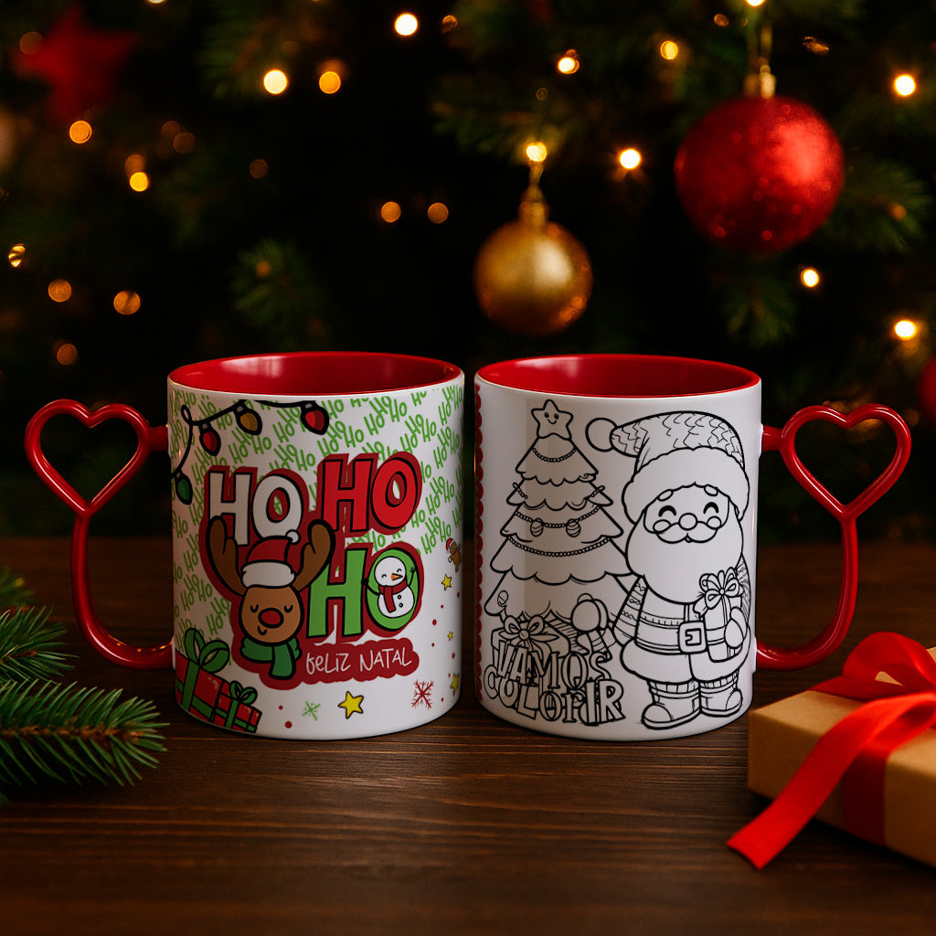 Interactive Kids Christmas Gift | Personalized Name Coloring Mug PNG