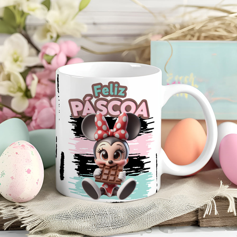 Easter Mouse Mug Sublimation Bundle | Cute Cartoon Mouse Characters for Easter
