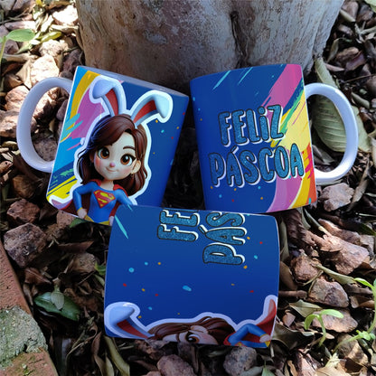 Easter Girls Mug Sublimation Bundle | Cute Female Easter Characters
