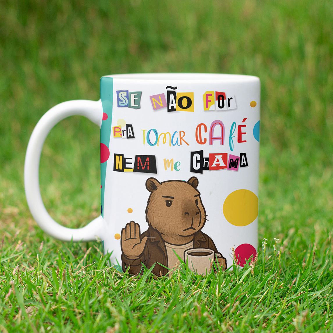 Capybara Coffee Mug Sublimation Design | Cute Coffee Lover Capybara