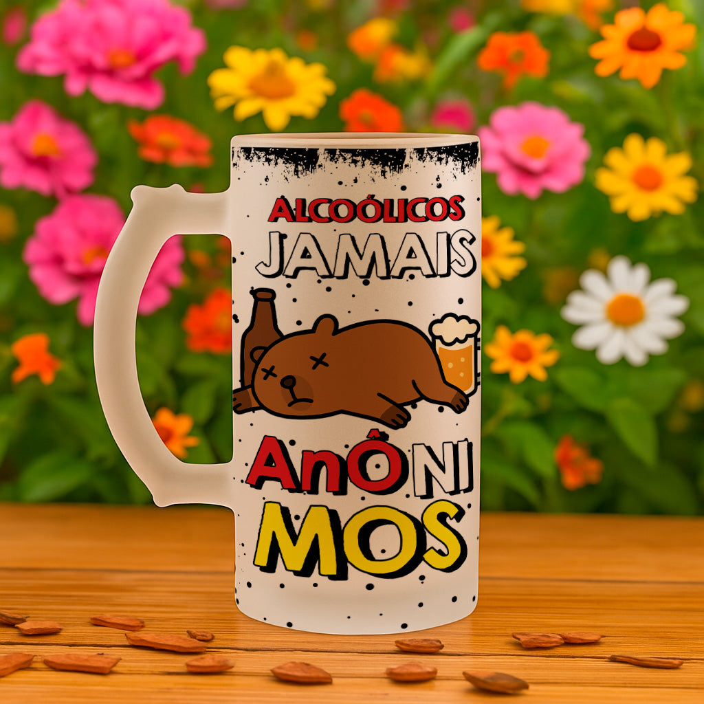 Art Capybara Beer Mug Sublimation Design | Creative Chopp Capybara Art