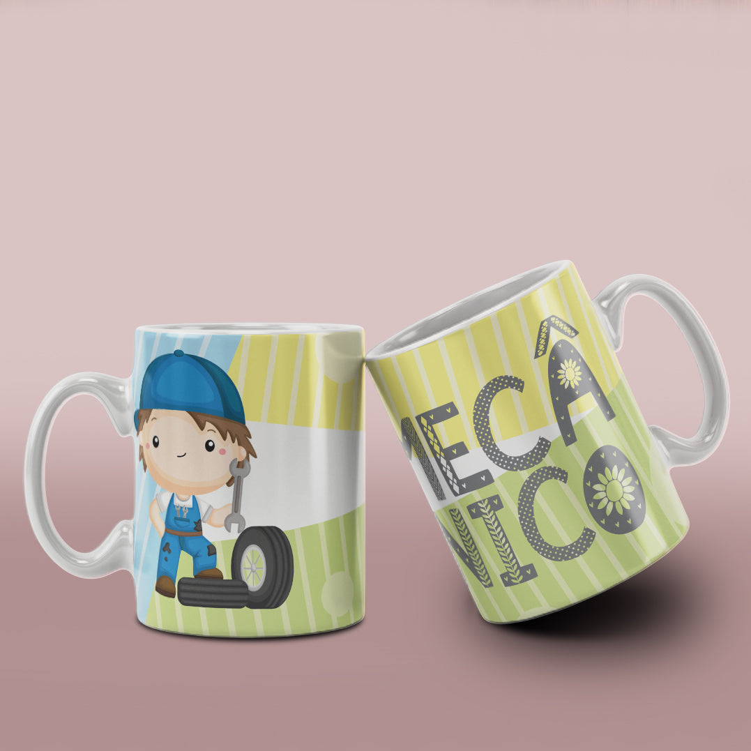 Cute Professions Mug Sublimation PNG Bundle | Chibi Careers Coffee Cup Wrap