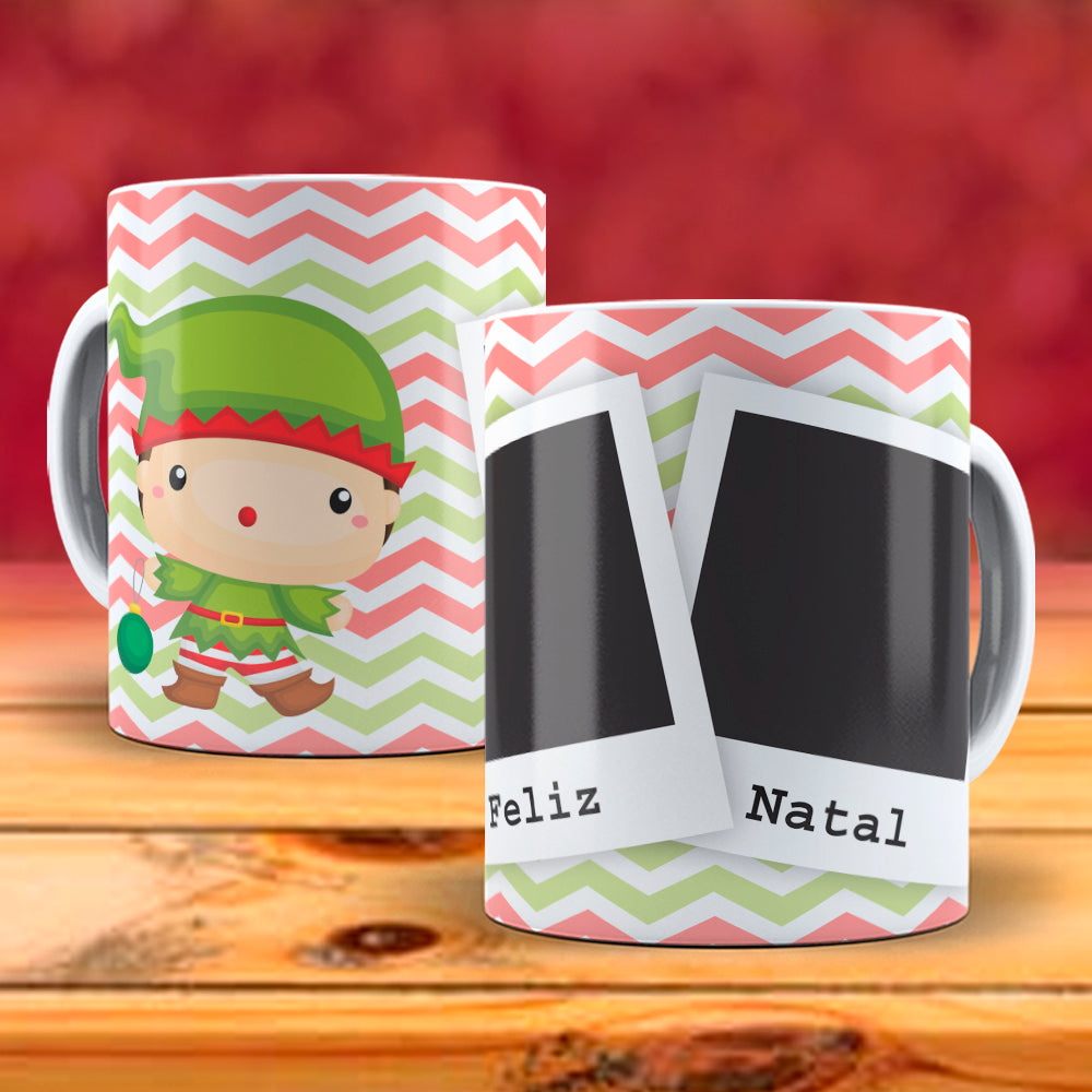 Christmas Photo Mug Sublimation PNG Bundle | Add Your Own Photo Frame Mug Wrap PNG