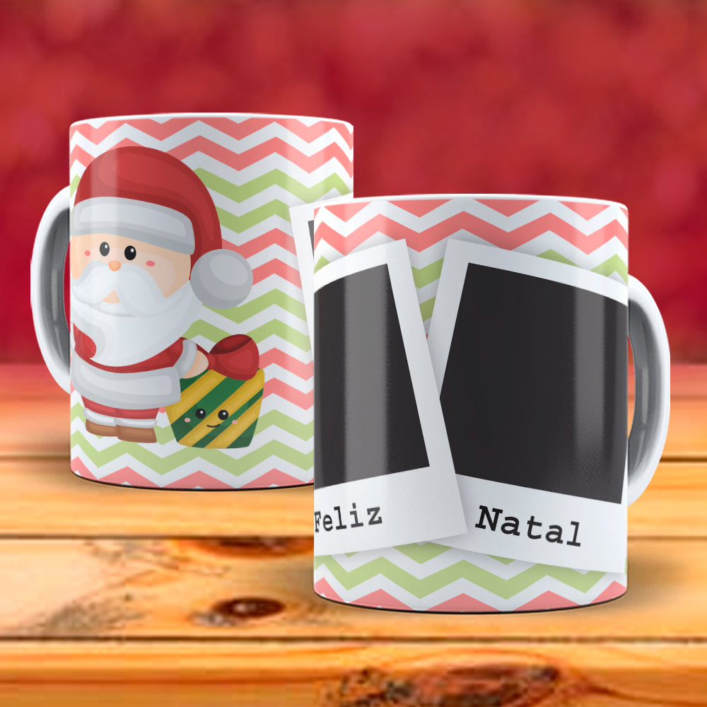 Christmas Photo Mug Sublimation PNG Bundle | Add Your Own Photo Frame Mug Wrap PNG