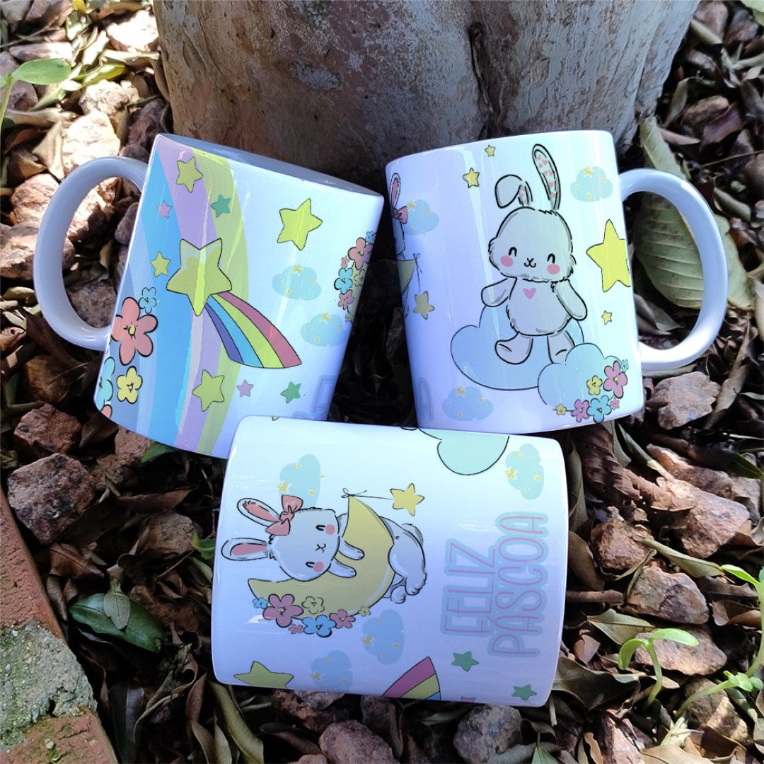 Cute Caring Easter Bunnies Mug Sublimation Bundle | Adorable Bunny Designs